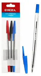 Набор ручек БЕЙФА шариковые 3цв арт.АА1801-3