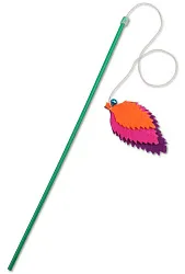 Игрушка для кошки ПЛЕЙ КЭТ Дразнилка удочка листочки
