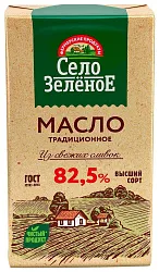 Масло сливочное СЕЛО ЗЕЛЕНОЕ Традиционное бзмж 82.5% 175г