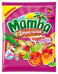Жевательный мармелад МАМБА Фрумеладки Фрукты и йогурт 72г
