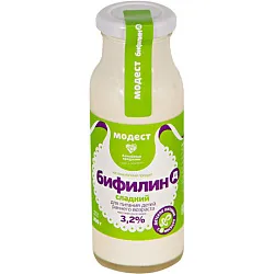 Кисломолочный продукт МОДЕСТ Бифилин-Д сладкий бзмж 3.2% 200г