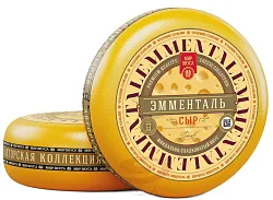 Сыр КОБРИНСКИЕ СЫРЫ Эмменталь кусок бзмж 45% в/у