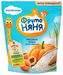 Каша ФРУТОНЯНЯ рисовая тыква абрикос молочная бзмж п/пак 200г
