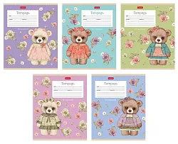 Тетрадь ХАТБЕР Мишки малышки клетка 12л арт.12Т5В1