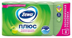Туалетная бумага ЗЕВА Плюс Яблоко 2сл 8рул