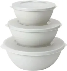 Миска ХЕЛЬСИНКИ пепельный жемчуг с крышкой 3шт арт.PT128010024