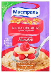Каша овсяная МИСТРАЛЬ малиновый мильфей м/у 40г