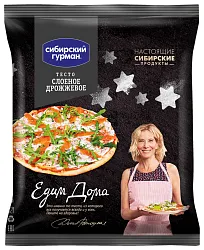 Тесто ЕДИМ ДОМА слоеное дрожжевое квадрат 500г