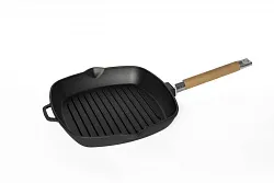Сковорода-гриль ГАРДАРИКА чугунная со съемной ручкой 28см