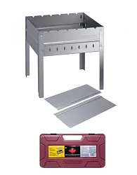 Мангал ФОРЕСТЕР разборный со складным дном в пластиковом кейсе