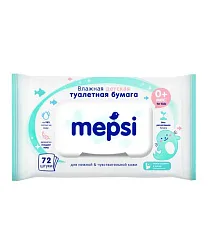 Влажная туалетная бумага МЕПСИ для детей 72шт