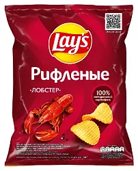 Чипсы ЛЕЙС рифленые лобстер 140г