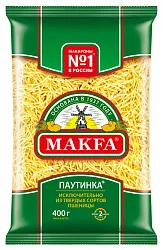 Мак.изделия МАКФА Вермишель паутинка м/у 400г