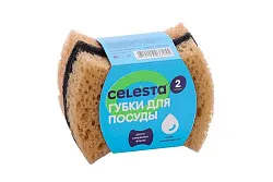 Губка для посуды СЕЛЕСТА крупнопористая 2шт