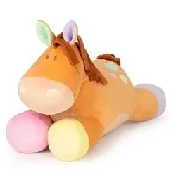 Игрушка мягкая Лошадка Тося лежачая рыжая 40см