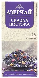 Чай АЗЕРЧАЙ Сказка Востока яблоко шиповник черный 25пак