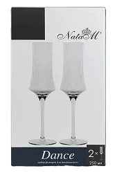 Фужеры для шампанского НАТАМ Дэнс 250мл 2шт ПУ арт.FL09901