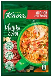 Чашка супа КНОРР мясной с лапшой 14г