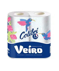 Бумажные полотенца ВЕЙРО Колибри 3сл 2рул