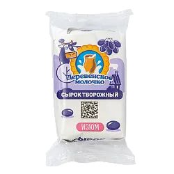 Сырок творожный ДЕРЕВЕНСКОЕ МОЛОЧКО с изюмом бзмж 8% 90г