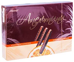 Мармелад УДАРНИЦА Апельсиновые палочки в шоколаде 160г